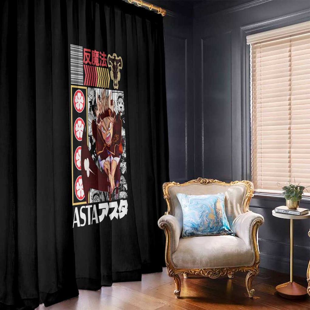 Asta V2 Black Clover Window Curtain Anime Style