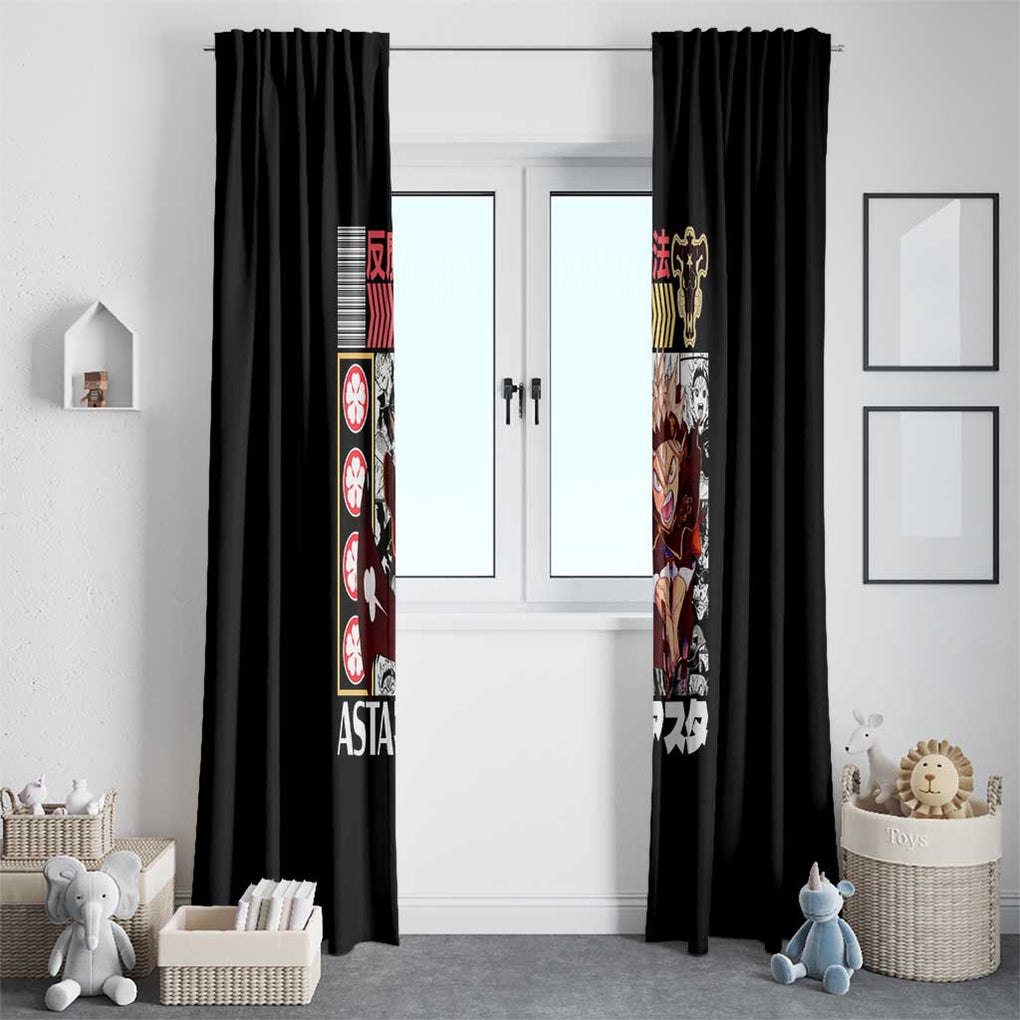 Asta V2 Black Clover Window Curtain Anime Style