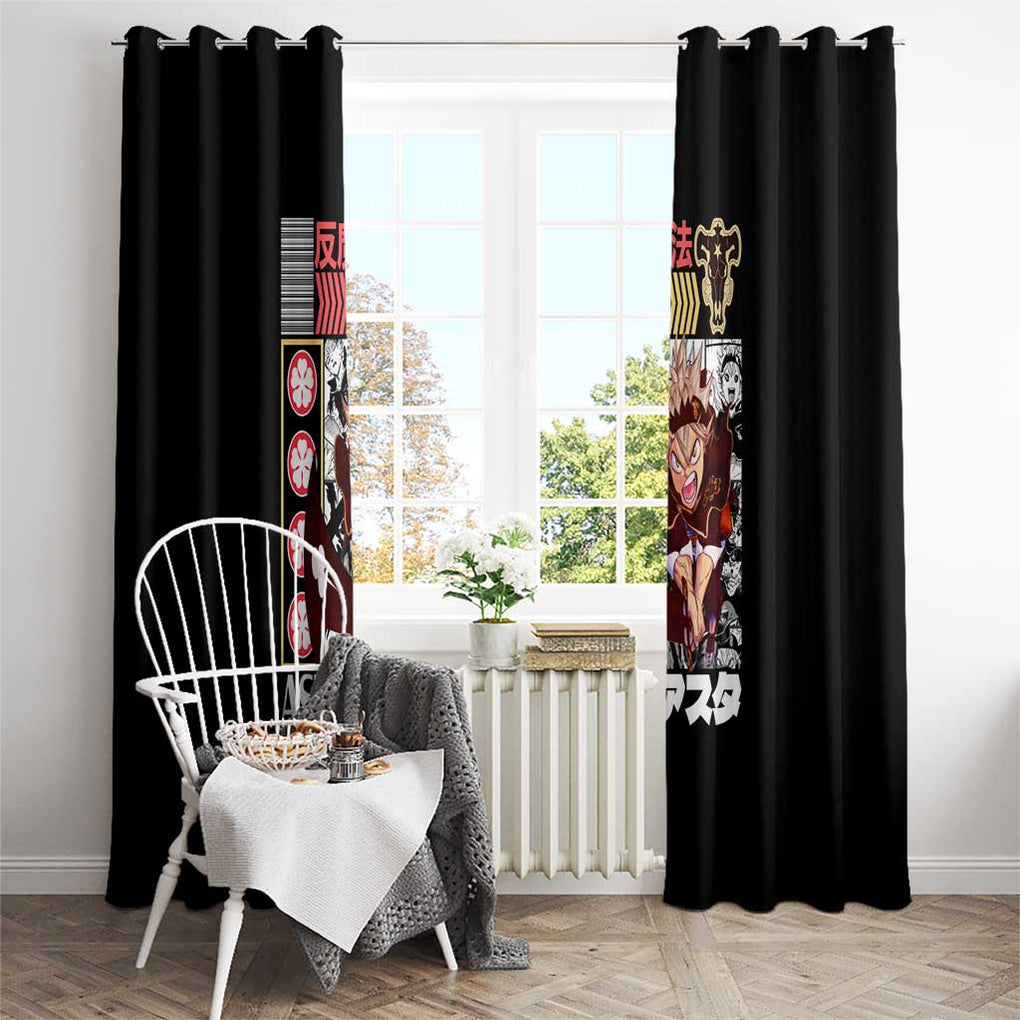 Asta V2 Black Clover Window Curtain Anime Style