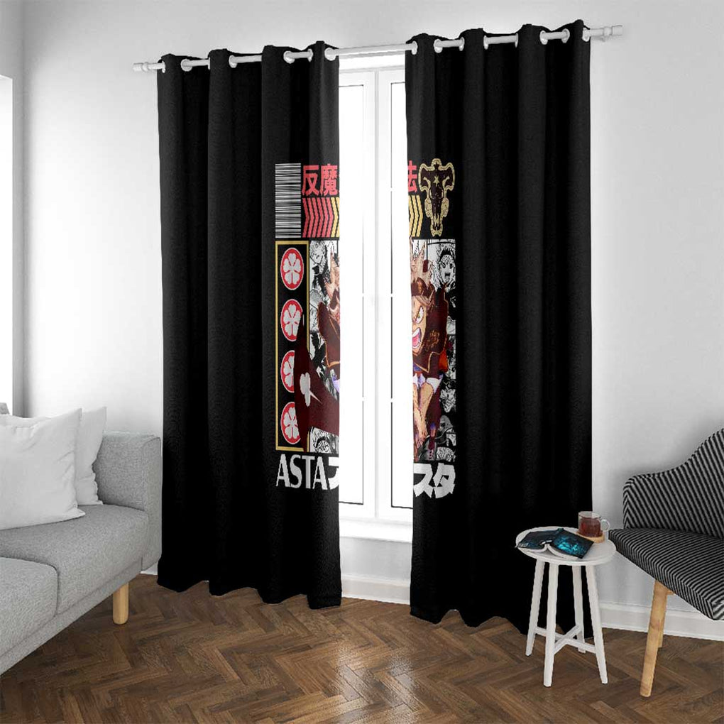 Asta V2 Black Clover Window Curtain Anime Style