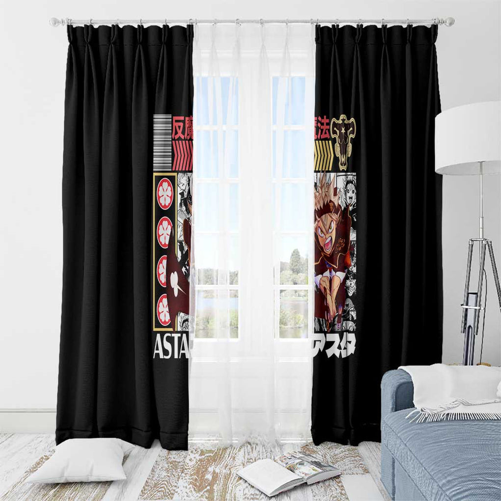 Asta V2 Black Clover Window Curtain Anime Style