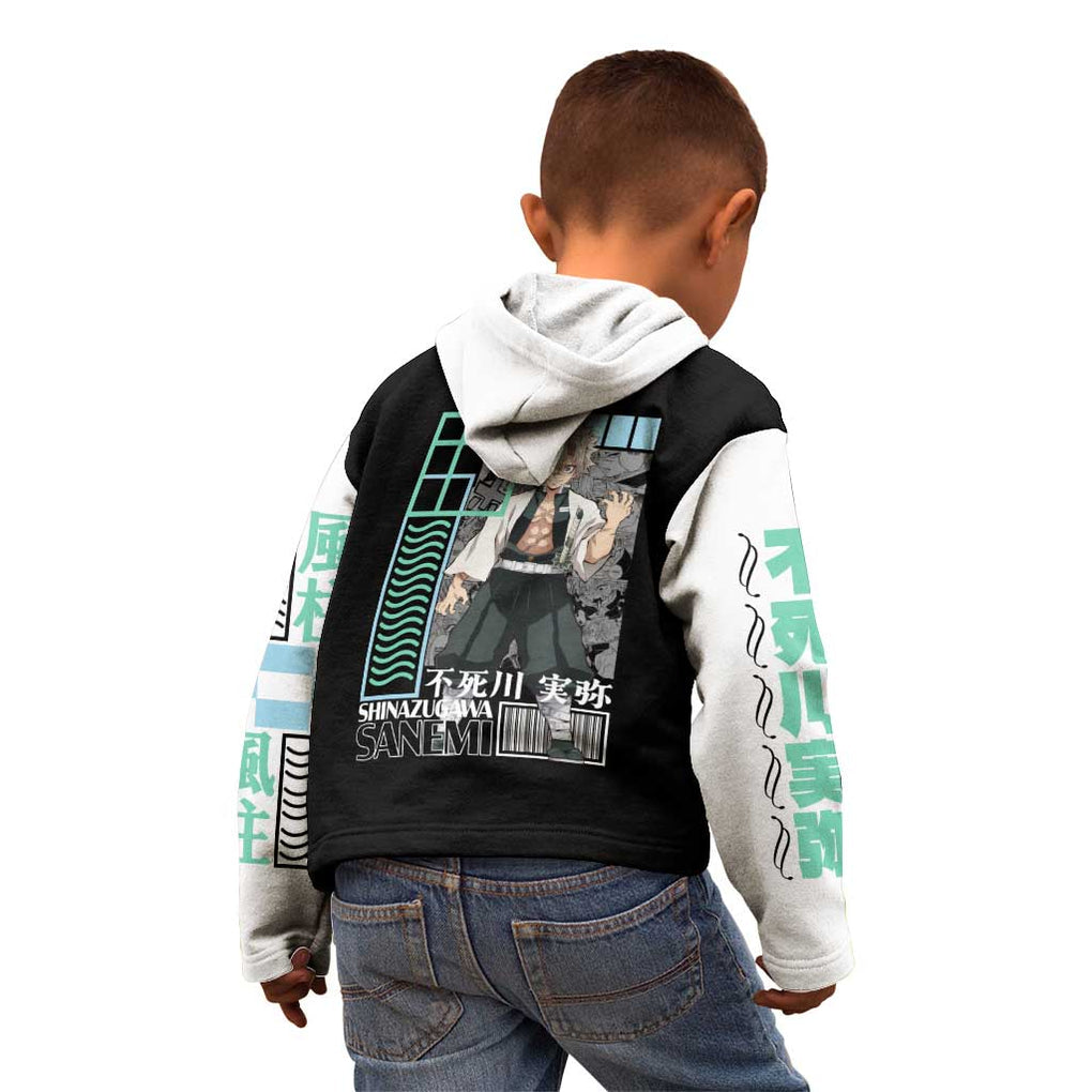 Sanemi Shinazugawa Kimesu no Yaiba Kid Hoodie Anime Style