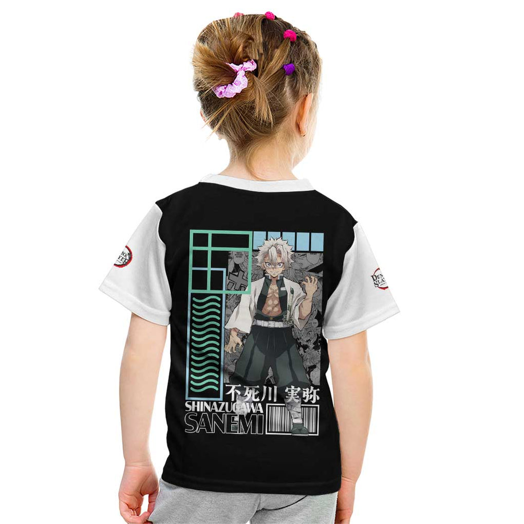 Sanemi Shinazugawa Kimesu no Yaiba Kid T Shirt Anime Style
