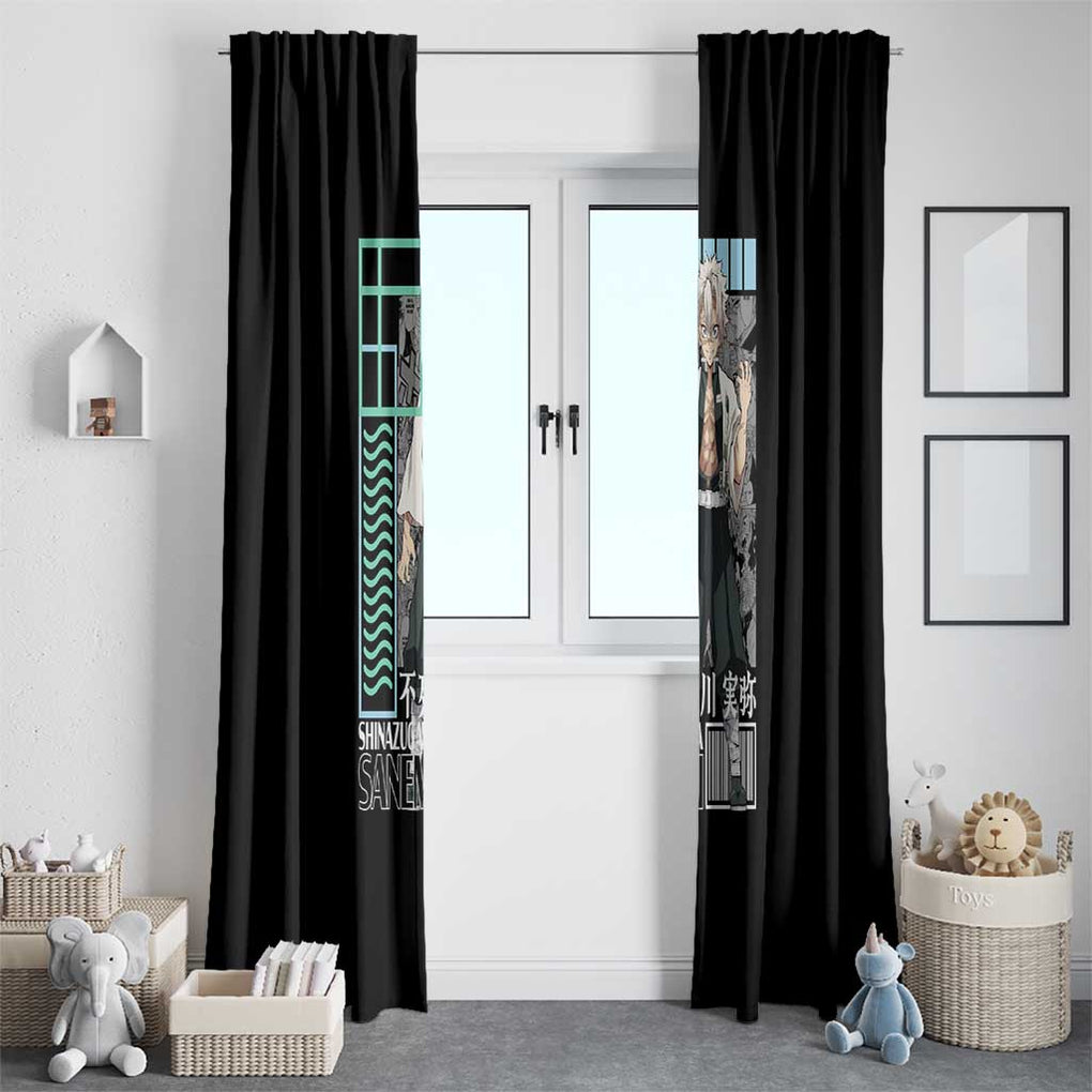 Sanemi Shinazugawa Kimesu no Yaiba Window Curtain Anime Style