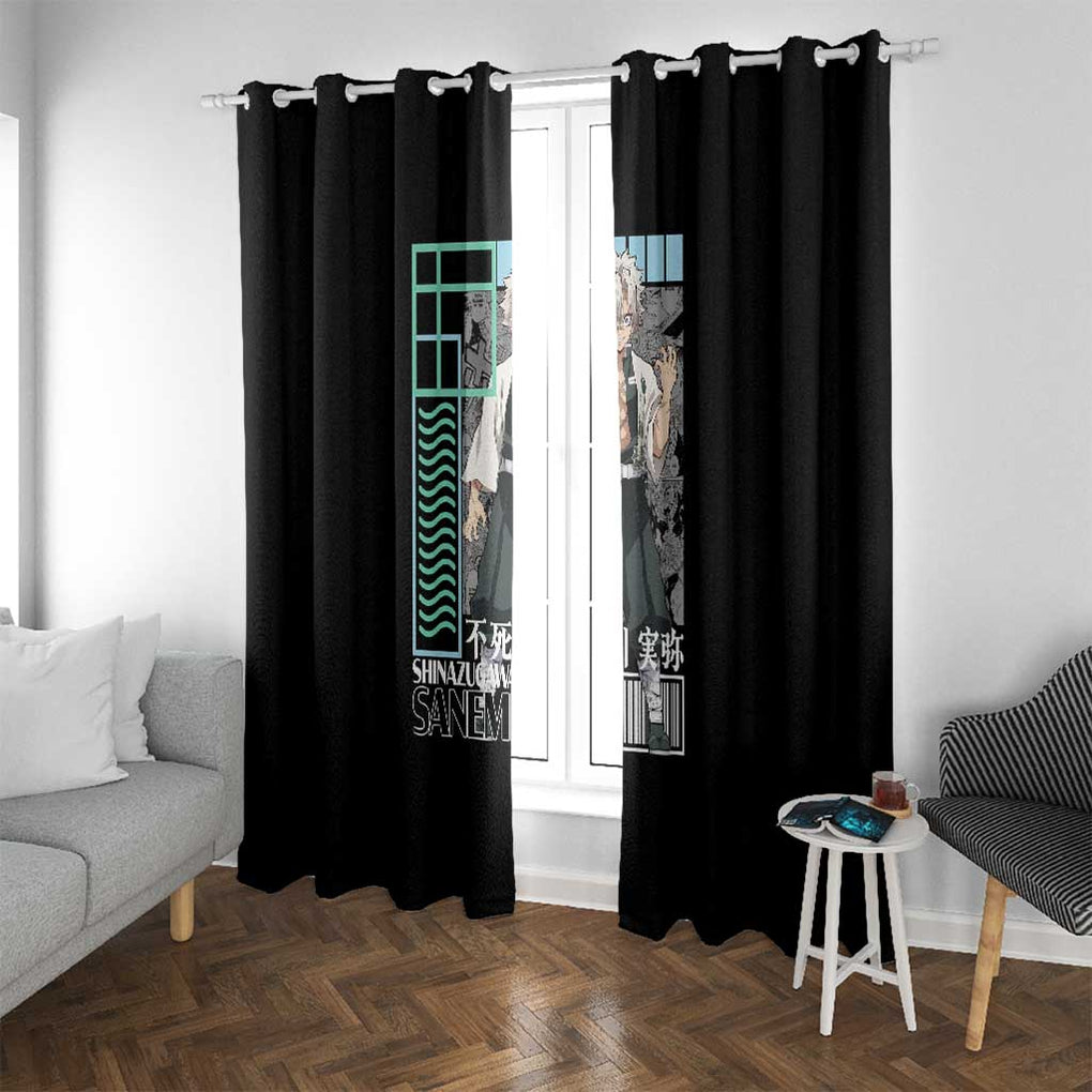 Sanemi Shinazugawa Kimesu no Yaiba Window Curtain Anime Style