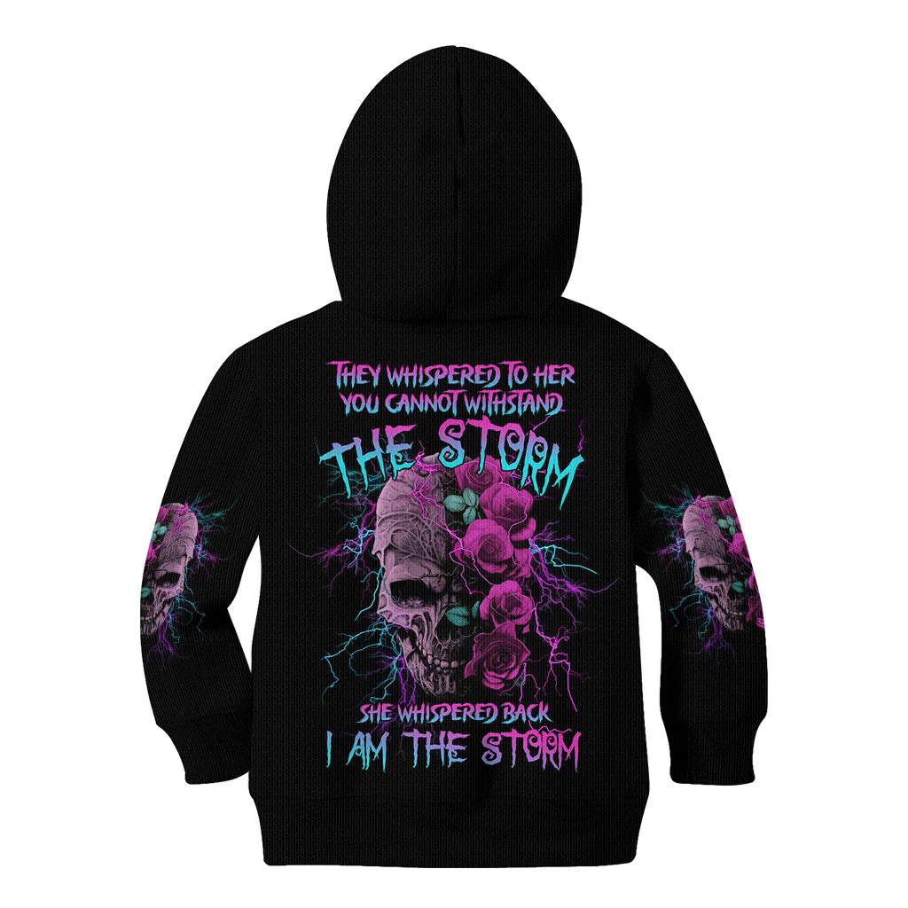 i-am-the-storm-skull-rose-kid-hoodie