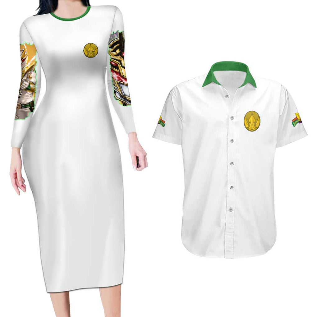 Lord Drakkon Mighty Morphin Power Rangers Couples Matching Long Sleeve Bodycon Dress and Hawaiian Shirt Japan Anime Style