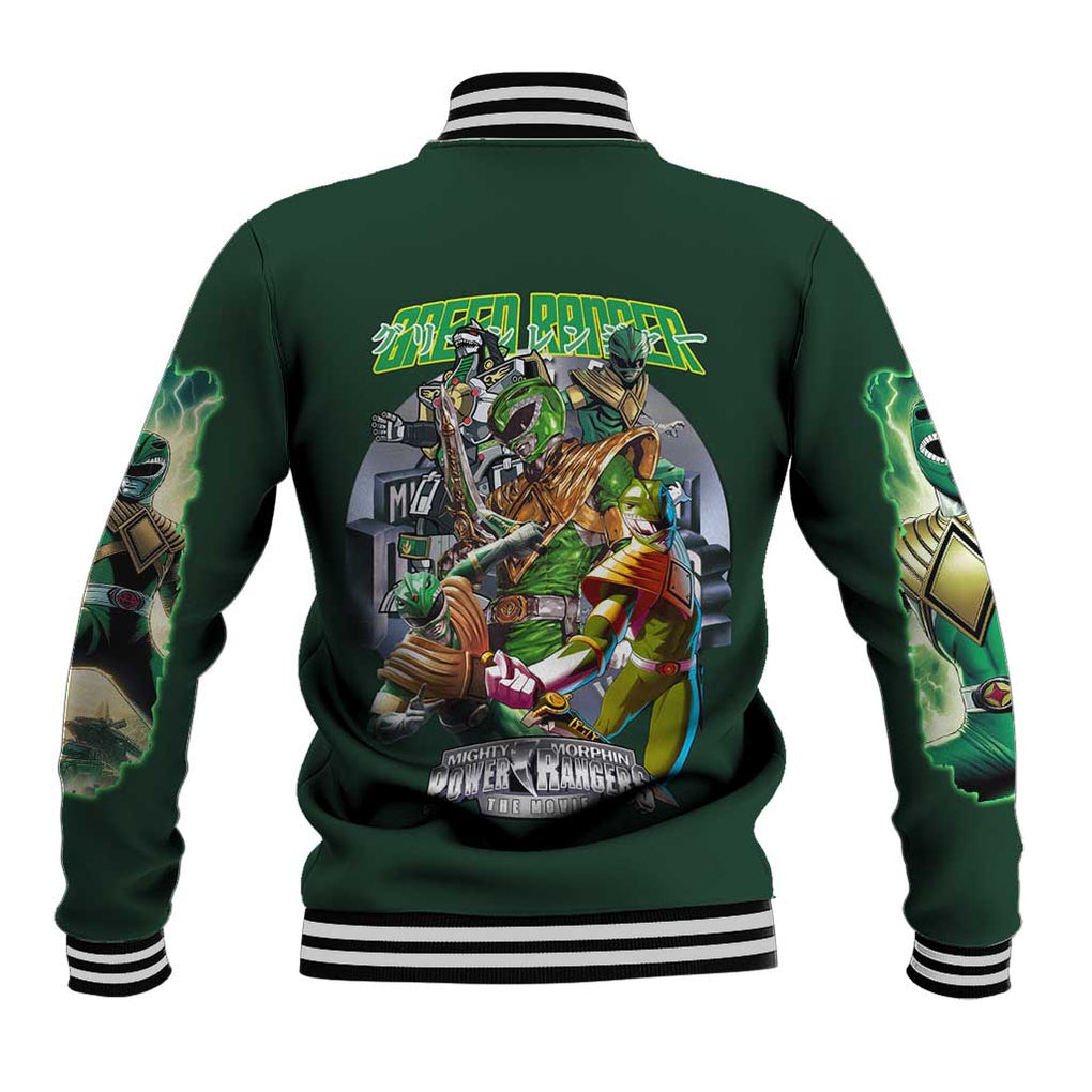 Green Ranger Mighty Morphin Power Rangers Baseball Jacket Japan Anime Style