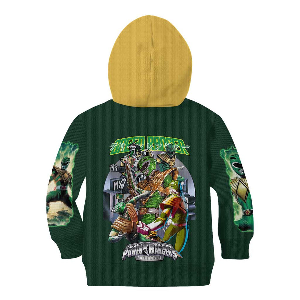Green Ranger Mighty Morphin Power Rangers Kid Hoodie Japan Anime Style
