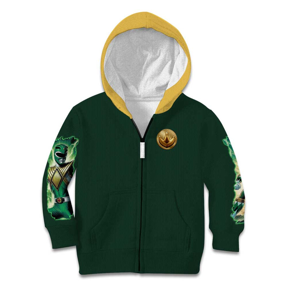Green Ranger Mighty Morphin Power Rangers Kid Hoodie Japan Anime Style