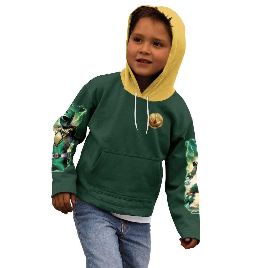 Green Ranger Mighty Morphin Power Rangers Kid Hoodie Japan Anime Style