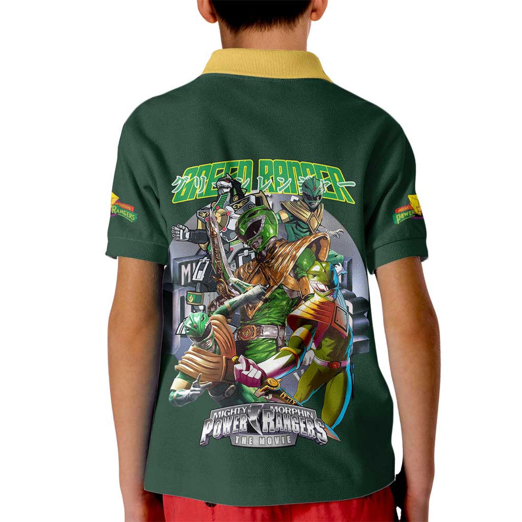 Green Ranger Mighty Morphin Power Rangers Kid Polo Shirt Japan Anime Style