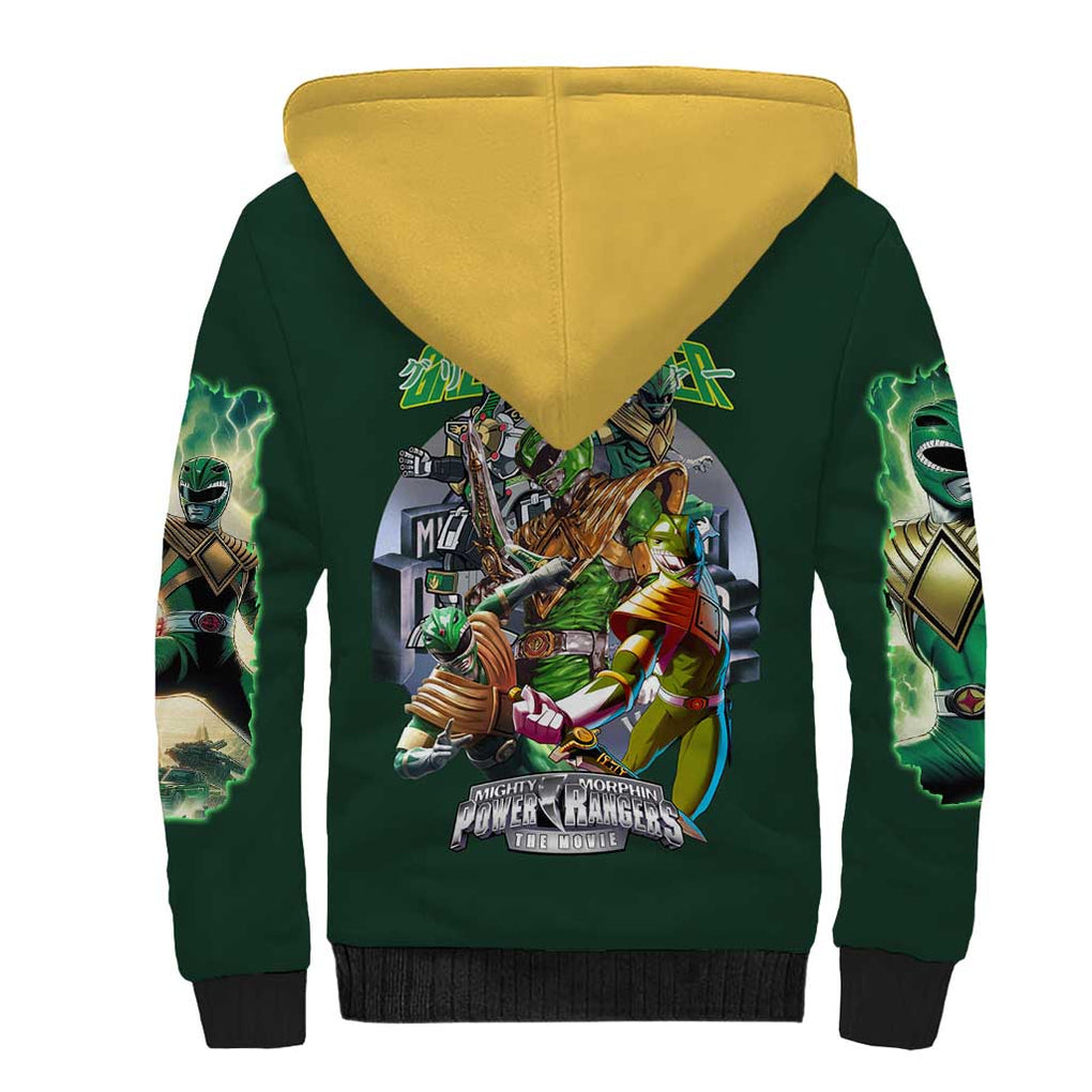 Green Ranger Mighty Morphin Power Rangers Sherpa Hoodie Japan Anime Style