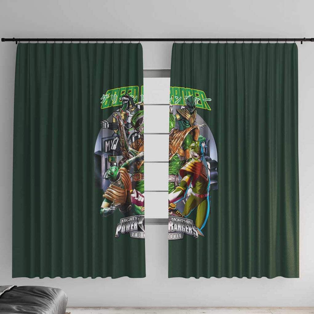 Green Ranger Mighty Morphin Power Rangers Window Curtain Japan Anime Style