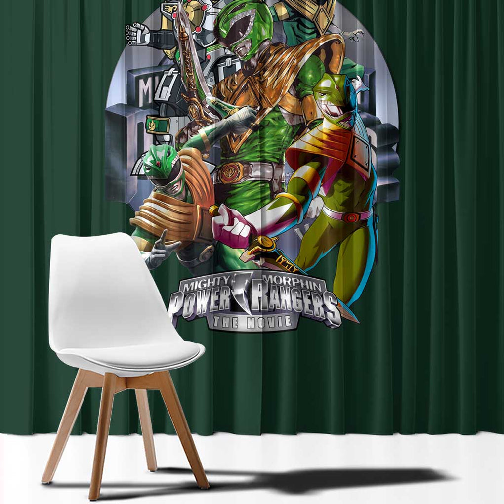 Green Ranger Mighty Morphin Power Rangers Window Curtain Japan Anime Style