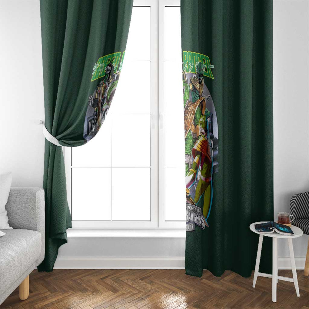 Green Ranger Mighty Morphin Power Rangers Window Curtain Japan Anime Style