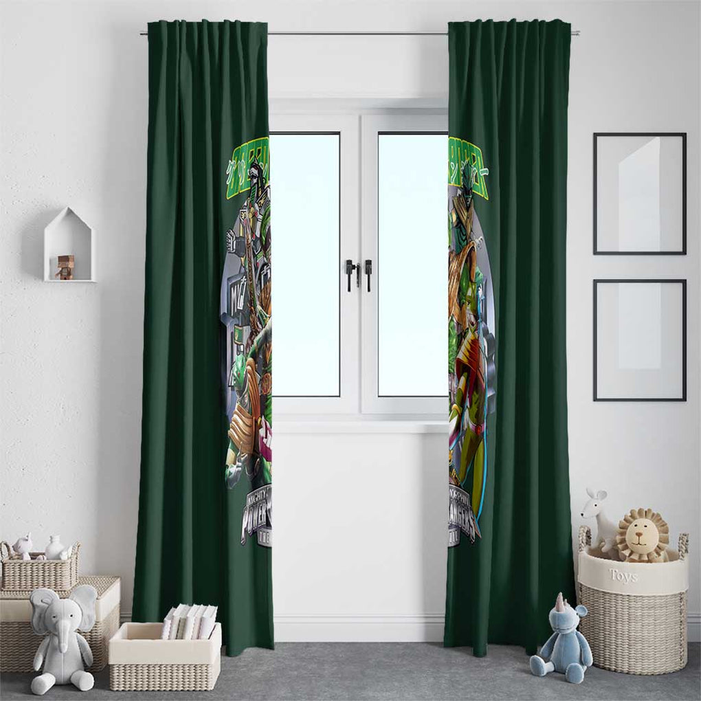 Green Ranger Mighty Morphin Power Rangers Window Curtain Japan Anime Style