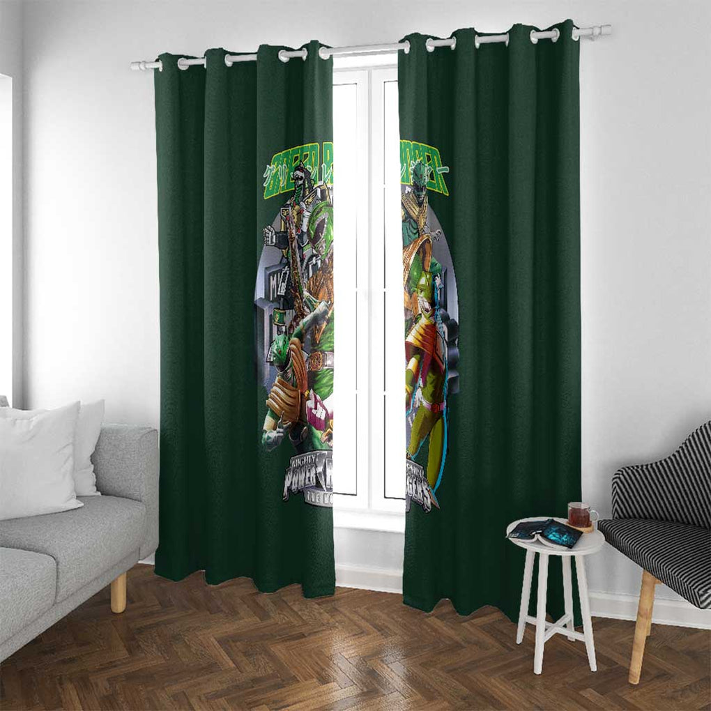 Green Ranger Mighty Morphin Power Rangers Window Curtain Japan Anime Style
