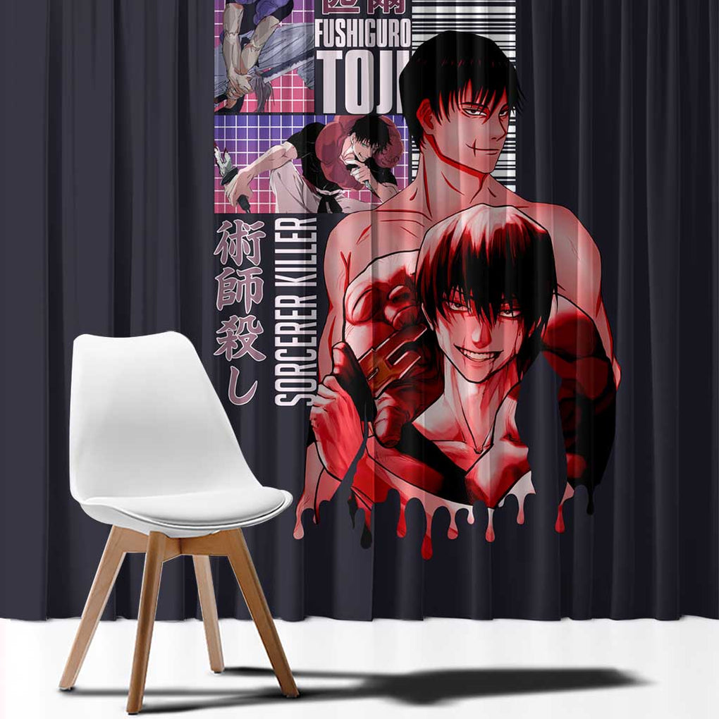 Fushiguro Toji Jujutsu Kaisen Window Curtain Japan Anime Style