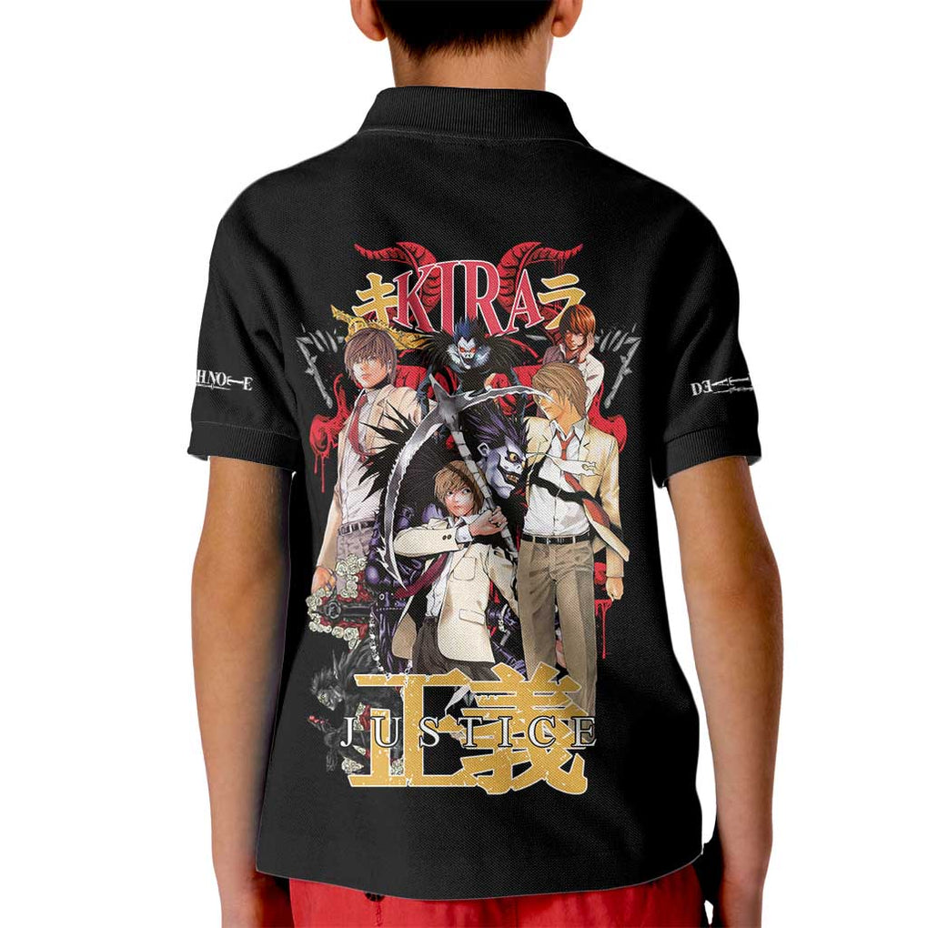 Light Yagami V2 Death Note Kid Polo Shirt Japan Anime Style
