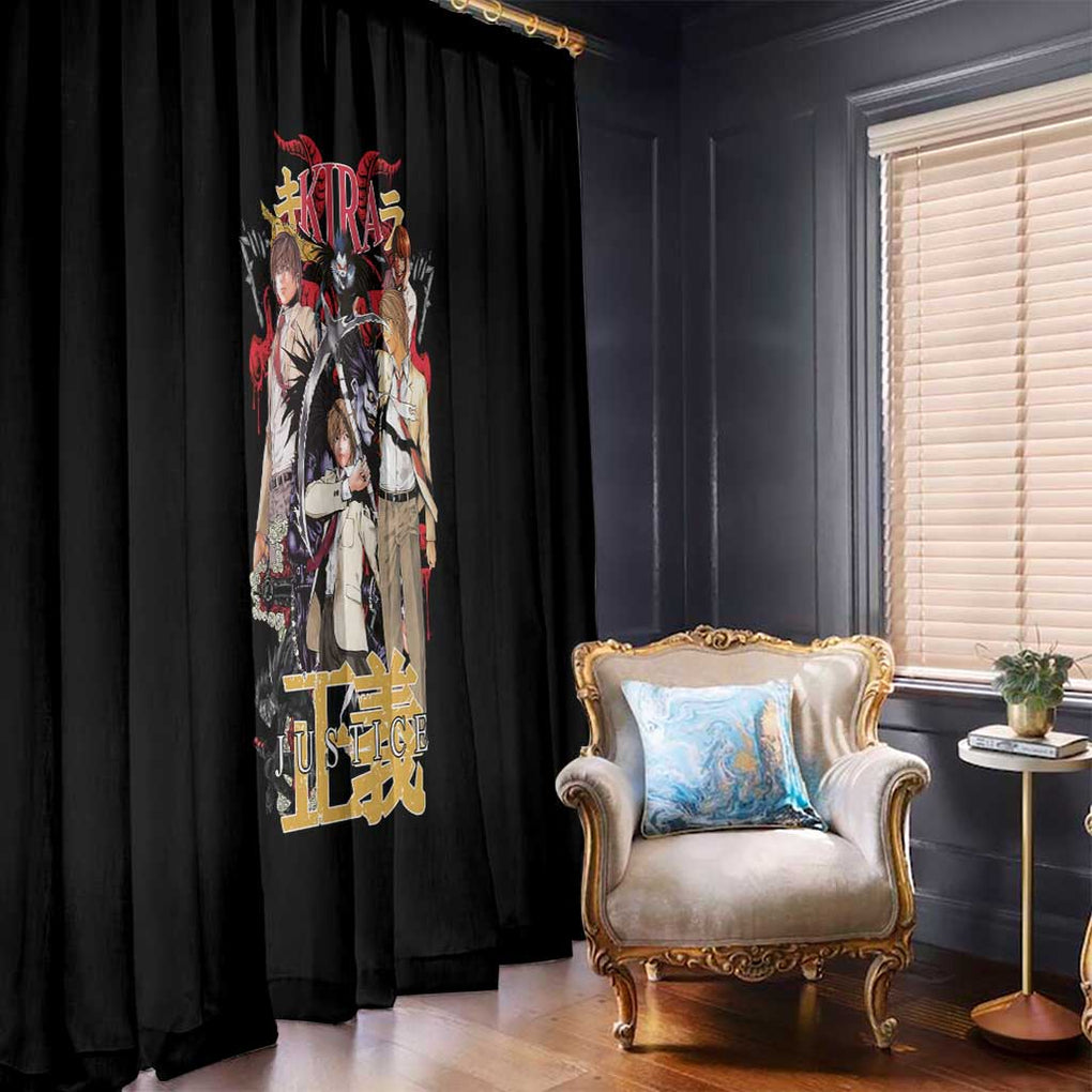 Light Yagami V2 Death Note Window Curtain Japan Anime Style
