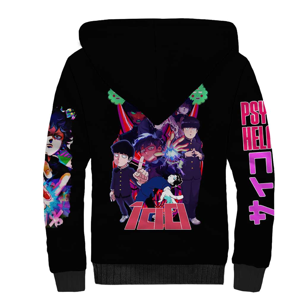 Shigeo Kageyama V4 Mob Psycho 100 Sherpa Hoodie Japan Anime Style - The Mazicc