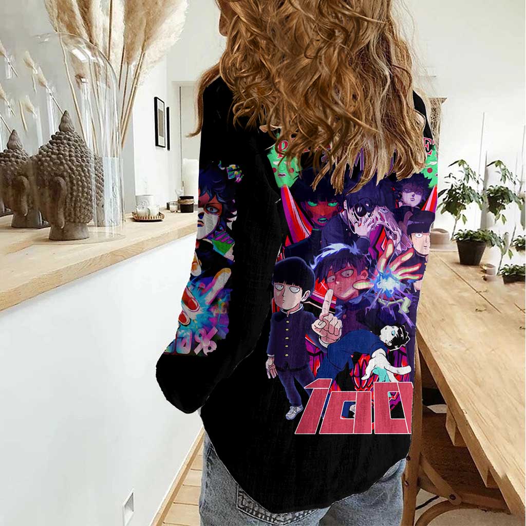 Shigeo Kageyama V4 Mob Psycho 100 Women Casual Shirt Japan Anime Style - The Mazicc