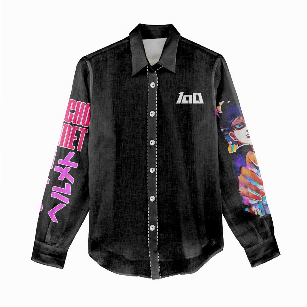 Shigeo Kageyama V4 Mob Psycho 100 Women Casual Shirt Japan Anime Style - The Mazicc