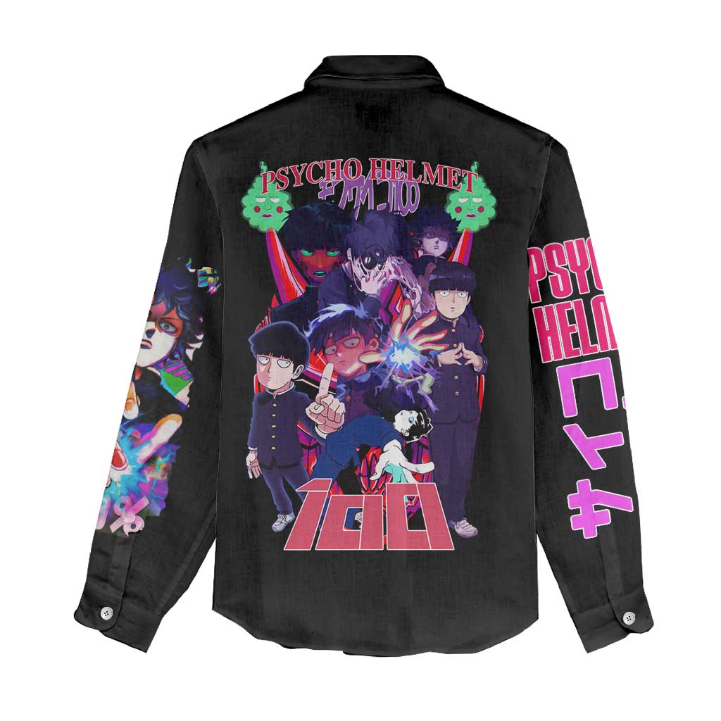 Shigeo Kageyama V4 Mob Psycho 100 Women Casual Shirt Japan Anime Style - The Mazicc