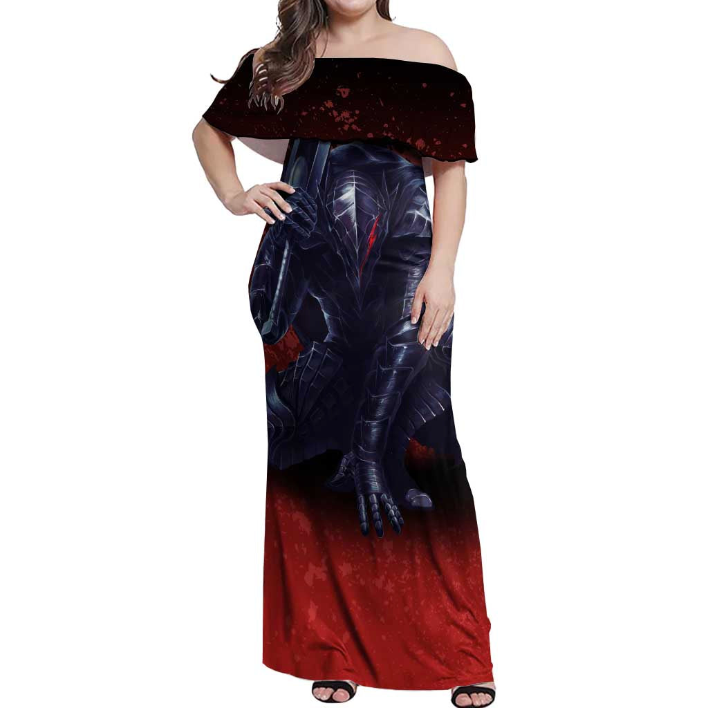 Struggler Berserk Off Shoulder Maxi Dress Japan Anime Style - The Mazicc