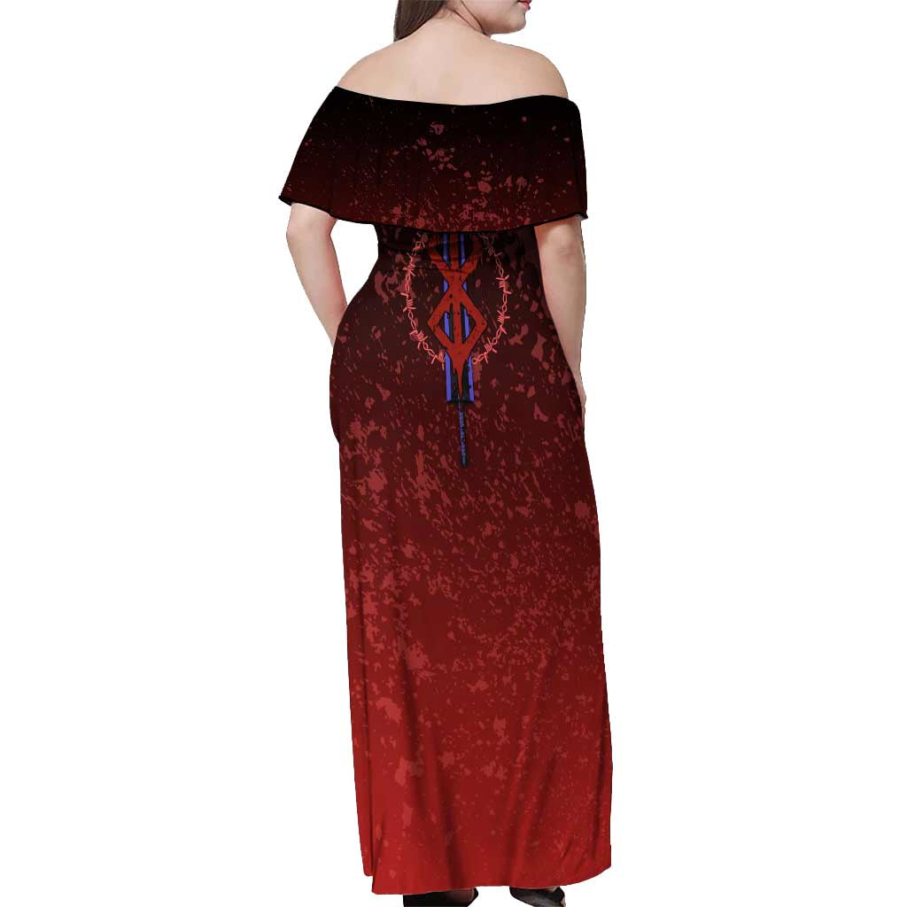Struggler Berserk Off Shoulder Maxi Dress Japan Anime Style - The Mazicc