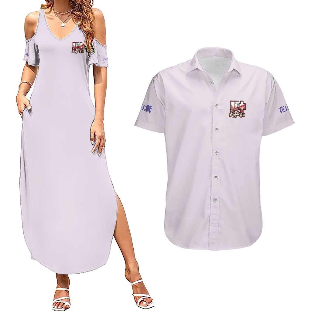 Hanayama Kaoru Baki Couples Matching Summer Maxi Dress and Hawaiian Shirt Japan Anime Style - The Mazicc