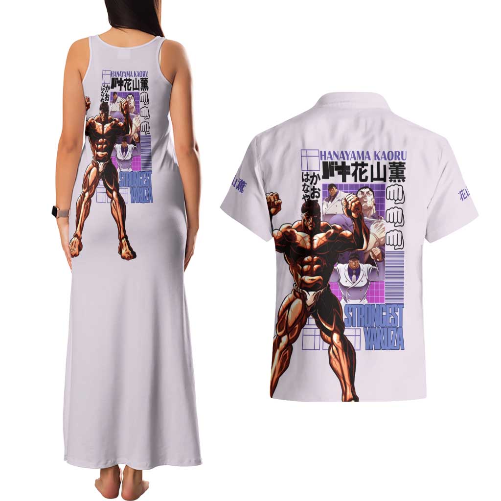Hanayama Kaoru Baki Couples Matching Tank Maxi Dress and Hawaiian Shirt Japan Anime Style - The Mazicc