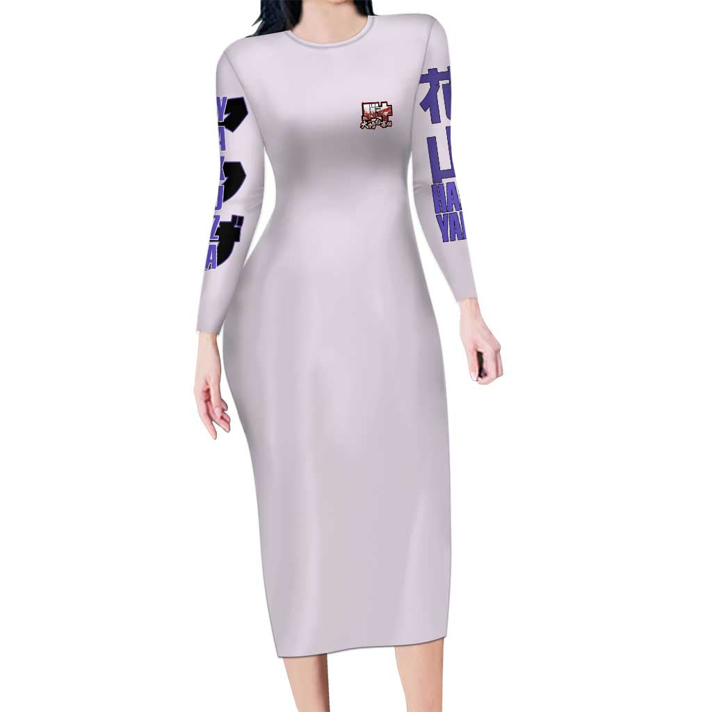 Hanayama Kaoru Baki Long Sleeve Bodycon Dress Japan Anime Style - The Mazicc