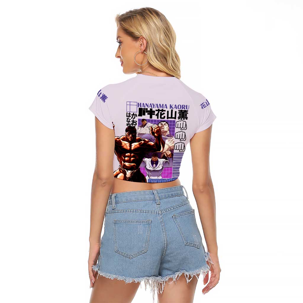 Hanayama Kaoru Baki Raglan Cropped T Shirt Japan Anime Style - The Mazicc