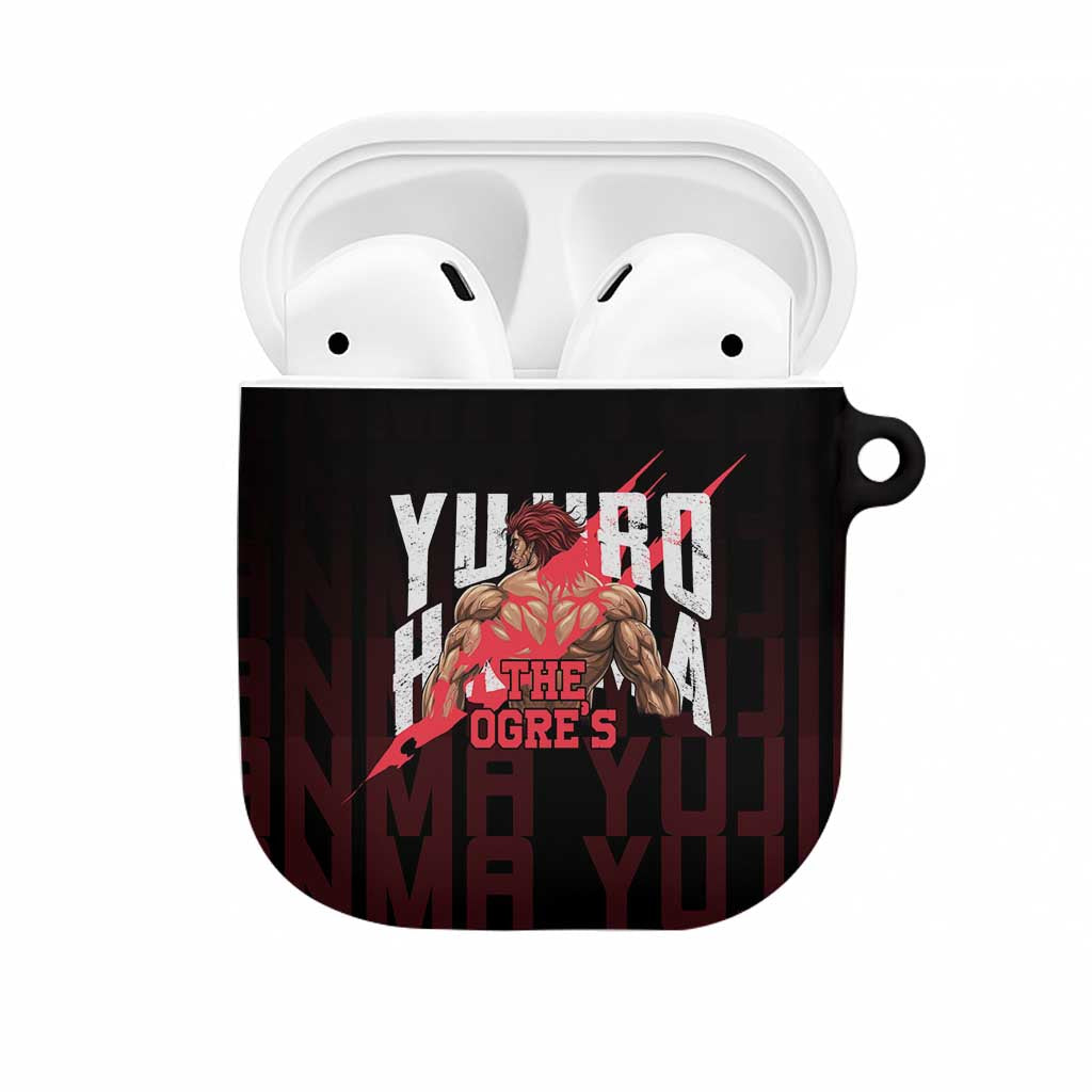 Yujiro Hanma The Ogre Baki Series Gym Theme AirPods Case with Muscular Back Design and Bold Typography - The Mazicc