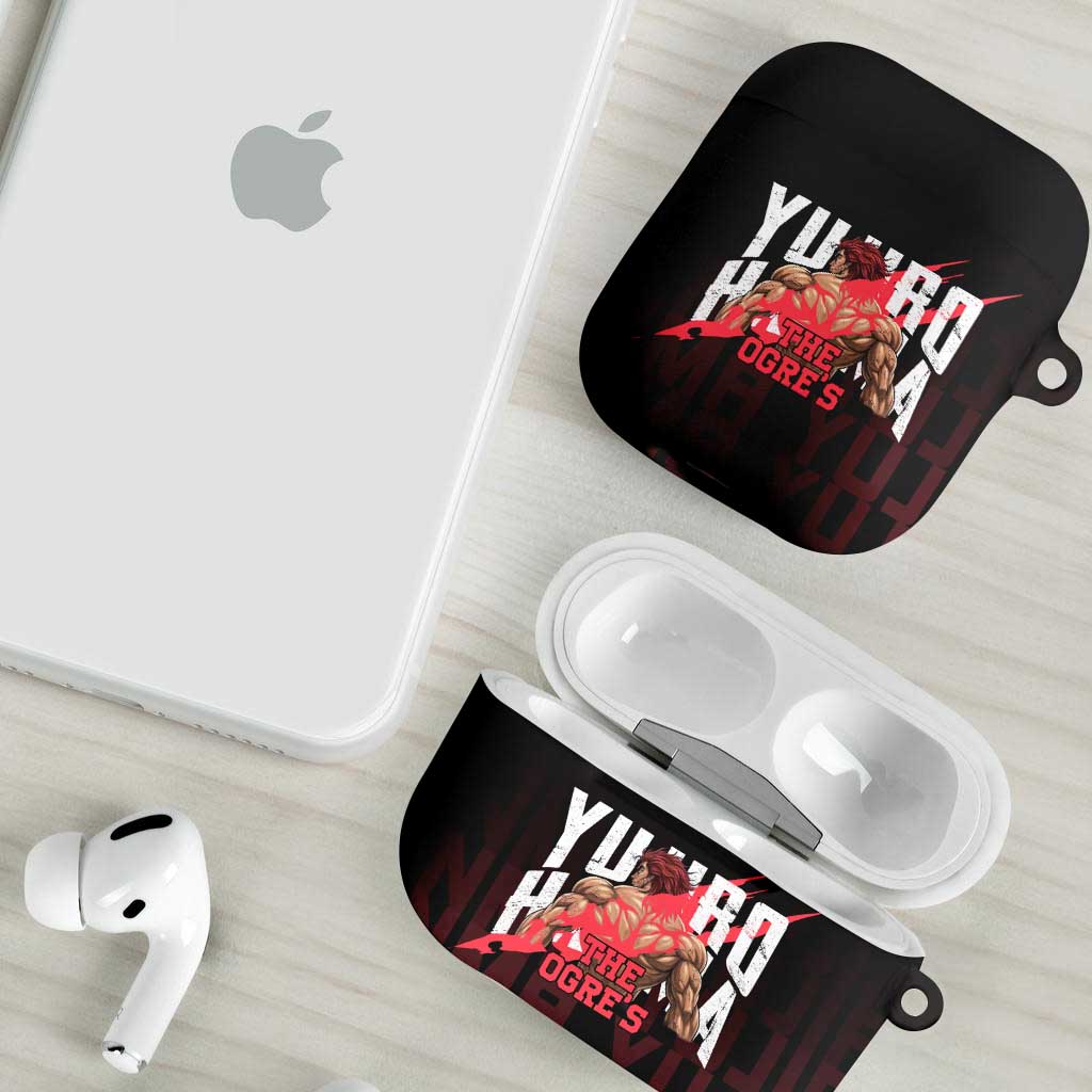 Yujiro Hanma The Ogre Baki Series Gym Theme AirPods Case with Muscular Back Design and Bold Typography - The Mazicc