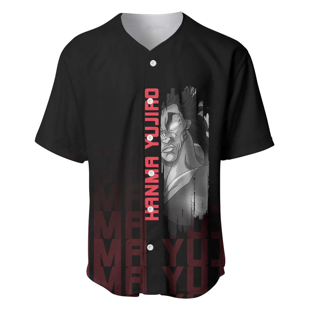Yujiro Hanma The Ogre Baki Series Gym Theme Baseball Jersey with Muscular Back Design and Bold Typography - The Mazicc