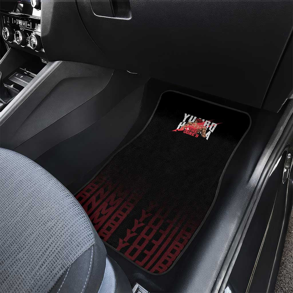 Yujiro Hanma The Ogre Baki Series Gym Theme Car Mats with Muscular Back Design and Bold Typography - The Mazicc