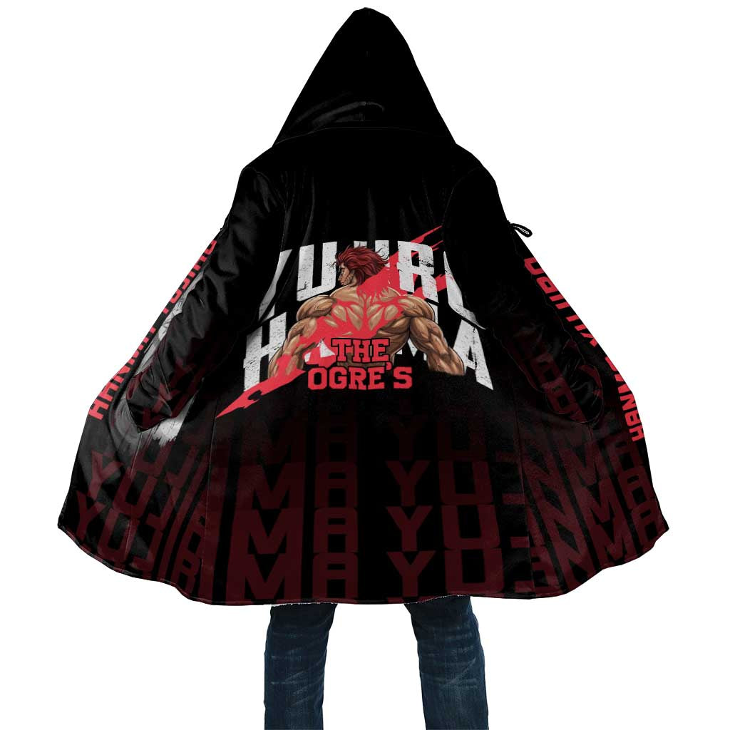 Yujiro Hanma The Ogre Baki Series Gym Theme Cloak with Muscular Back Design and Bold Typography - The Mazicc