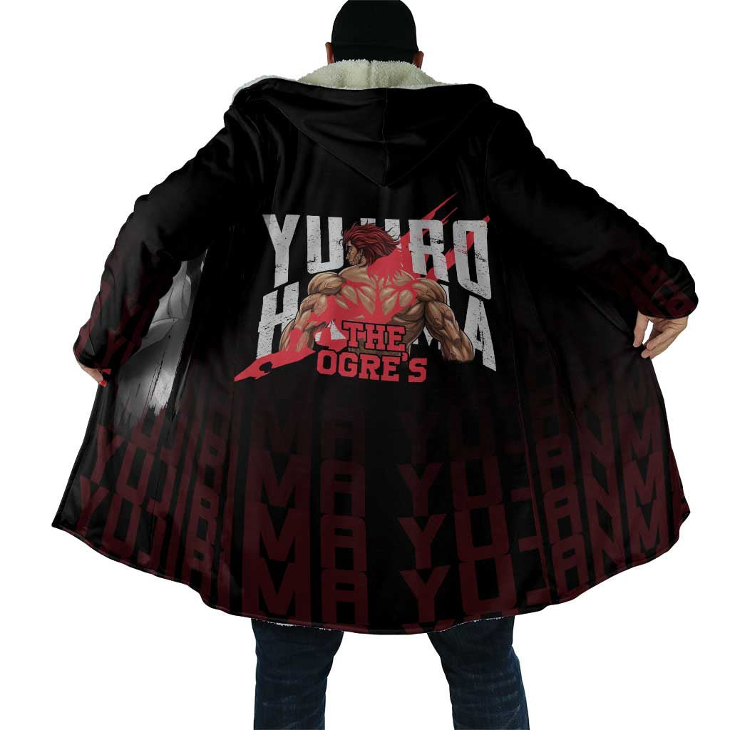 Yujiro Hanma The Ogre Baki Series Gym Theme Cloak with Muscular Back Design and Bold Typography - The Mazicc