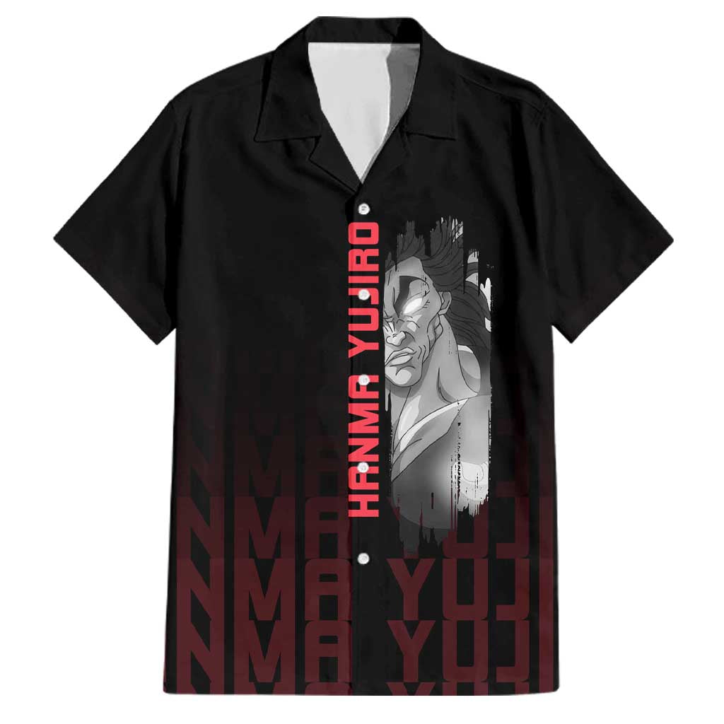 Yujiro Hanma The Ogre Baki Series Gym Theme Family Matching Puletasi and Hawaiian Shirt with Muscular Back Design and Bold Typography