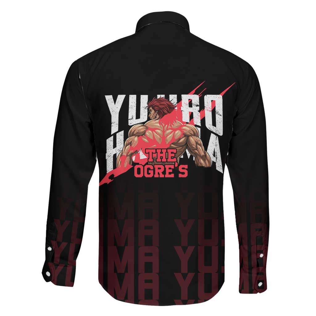 Yujiro Hanma The Ogre Baki Series Gym Theme Family Matching Puletasi and Hawaiian Shirt with Muscular Back Design and Bold Typography