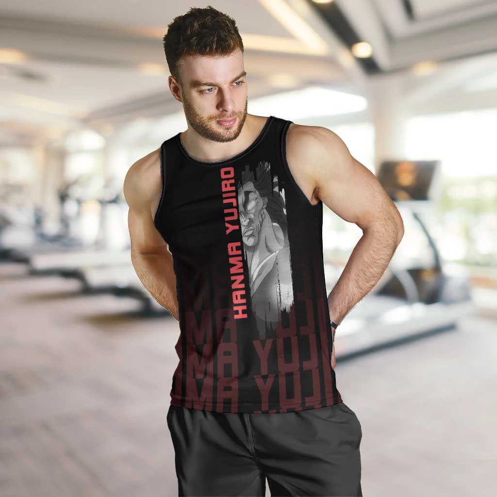 Yujiro Hanma The Ogre Baki Series Gym Theme Men Tank Top with Muscular Back Design and Bold Typography - The Mazicc