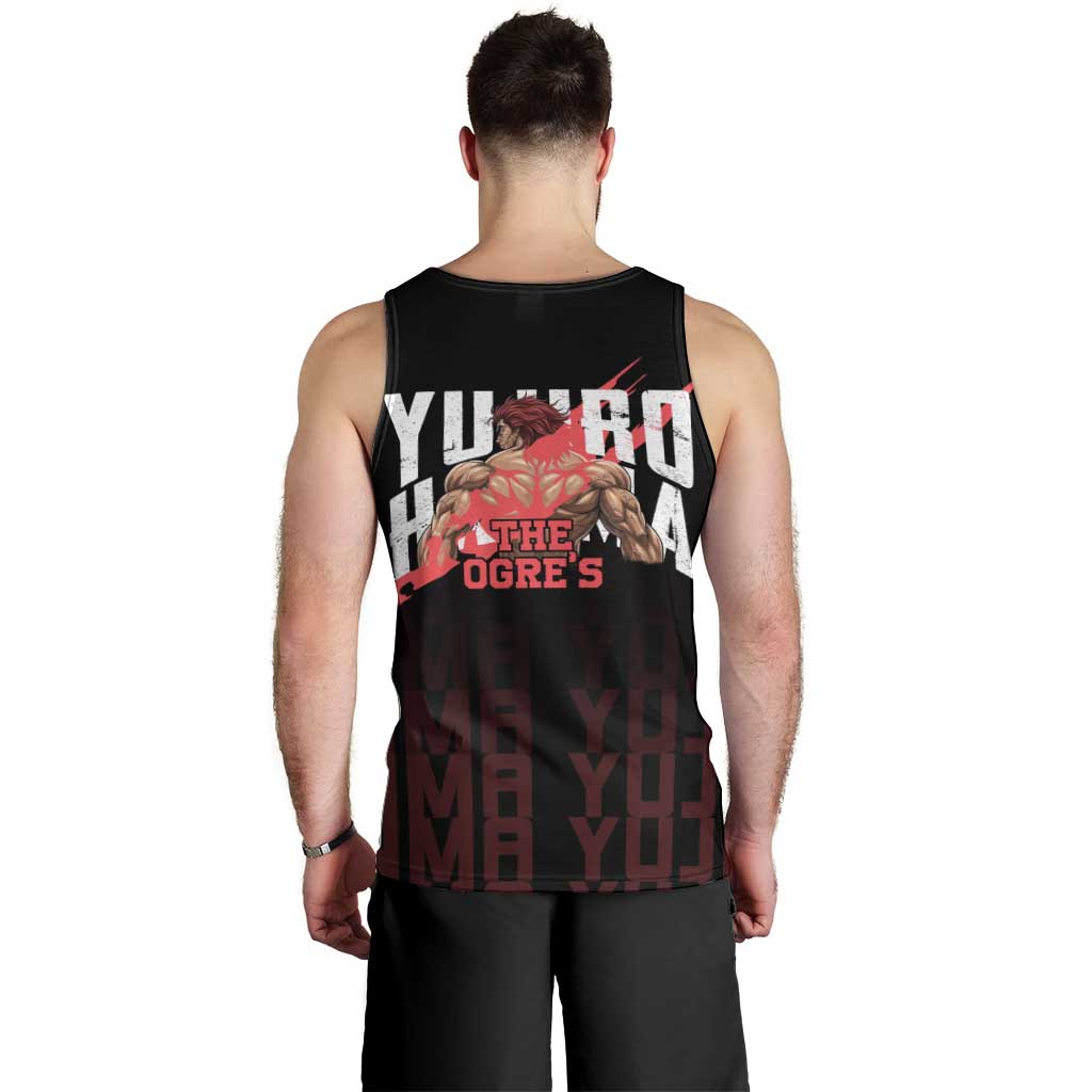 Yujiro Hanma The Ogre Baki Series Gym Theme Men Tank Top with Muscular Back Design and Bold Typography - The Mazicc