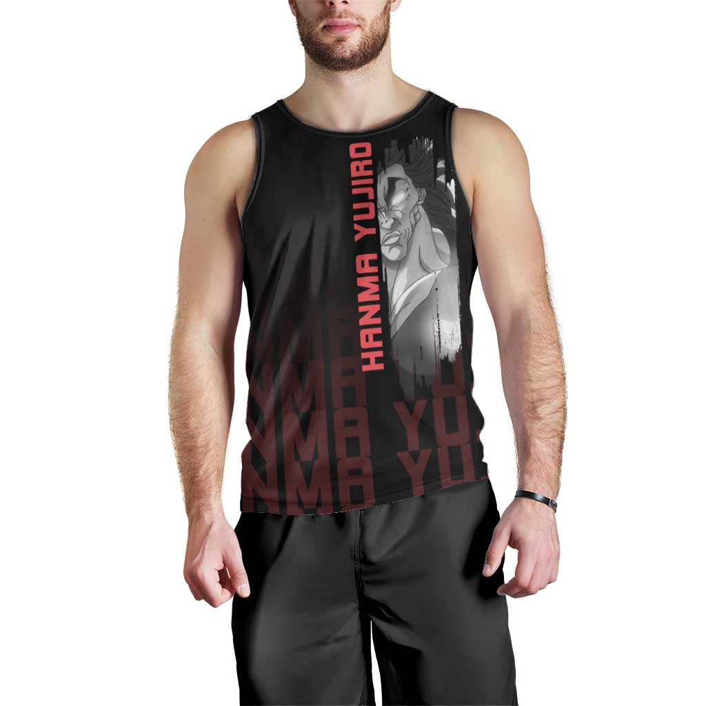 Yujiro Hanma The Ogre Baki Series Gym Theme Men Tank Top with Muscular Back Design and Bold Typography - The Mazicc