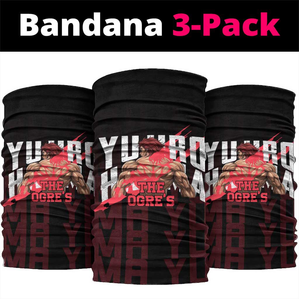 Yujiro Hanma The Ogre Baki Series Gym Theme Neck Gaiter with Muscular Back Design and Bold Typography - The Mazicc