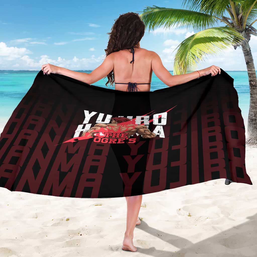 Yujiro Hanma The Ogre Baki Series Gym Theme Sarong with Muscular Back Design and Bold Typography - The Mazicc