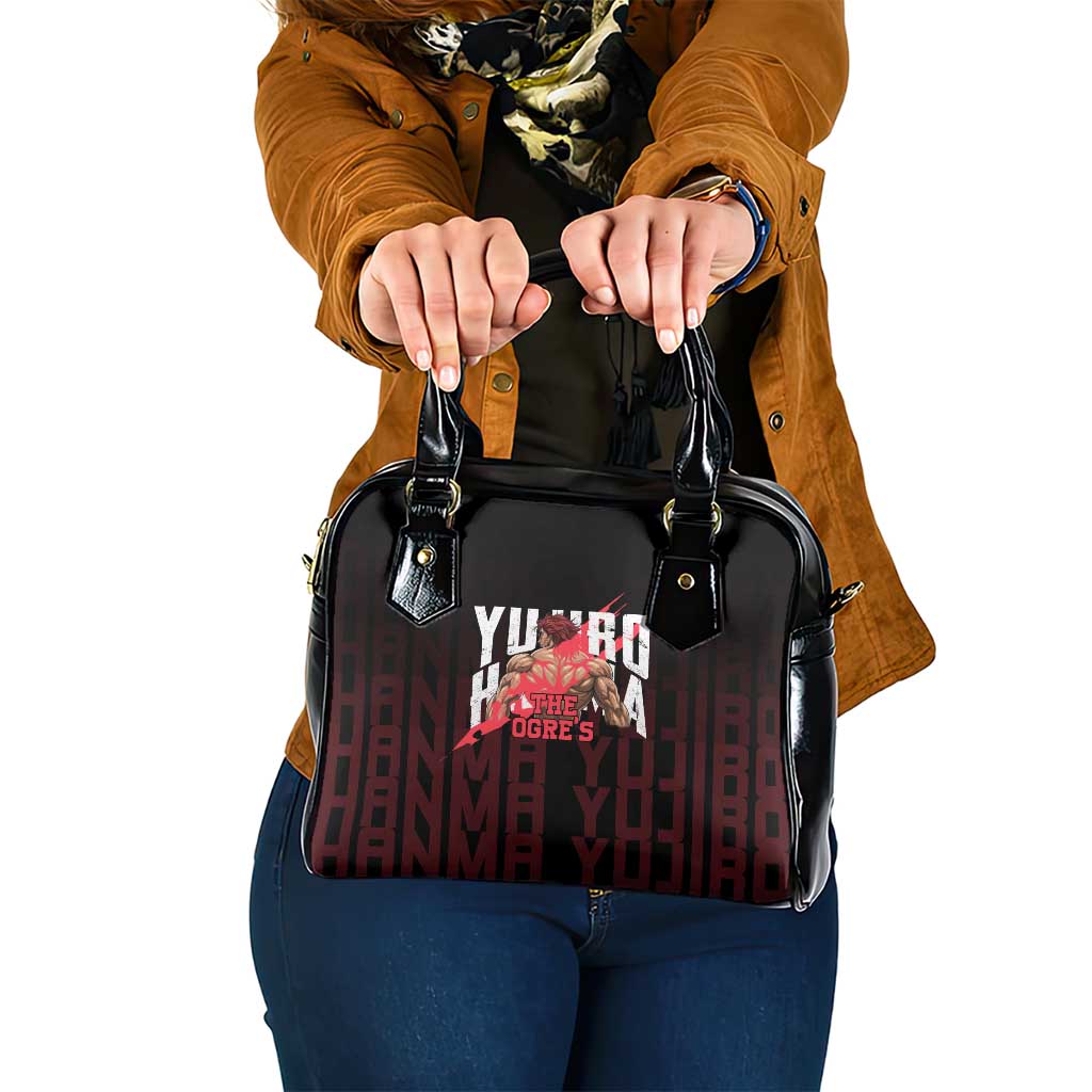 Yujiro Hanma The Ogre Baki Series Gym Theme Shoulder Handbag with Muscular Back Design and Bold Typography - The Mazicc