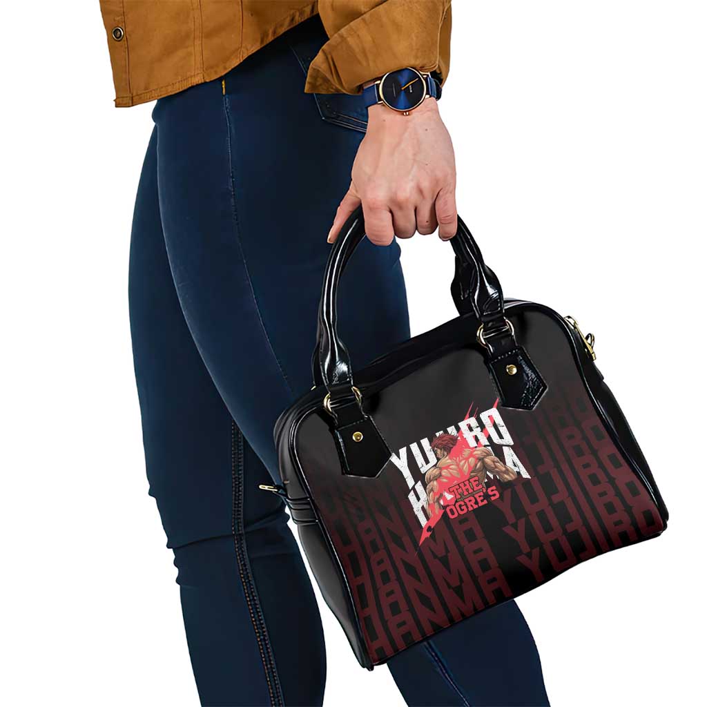 Yujiro Hanma The Ogre Baki Series Gym Theme Shoulder Handbag with Muscular Back Design and Bold Typography - The Mazicc